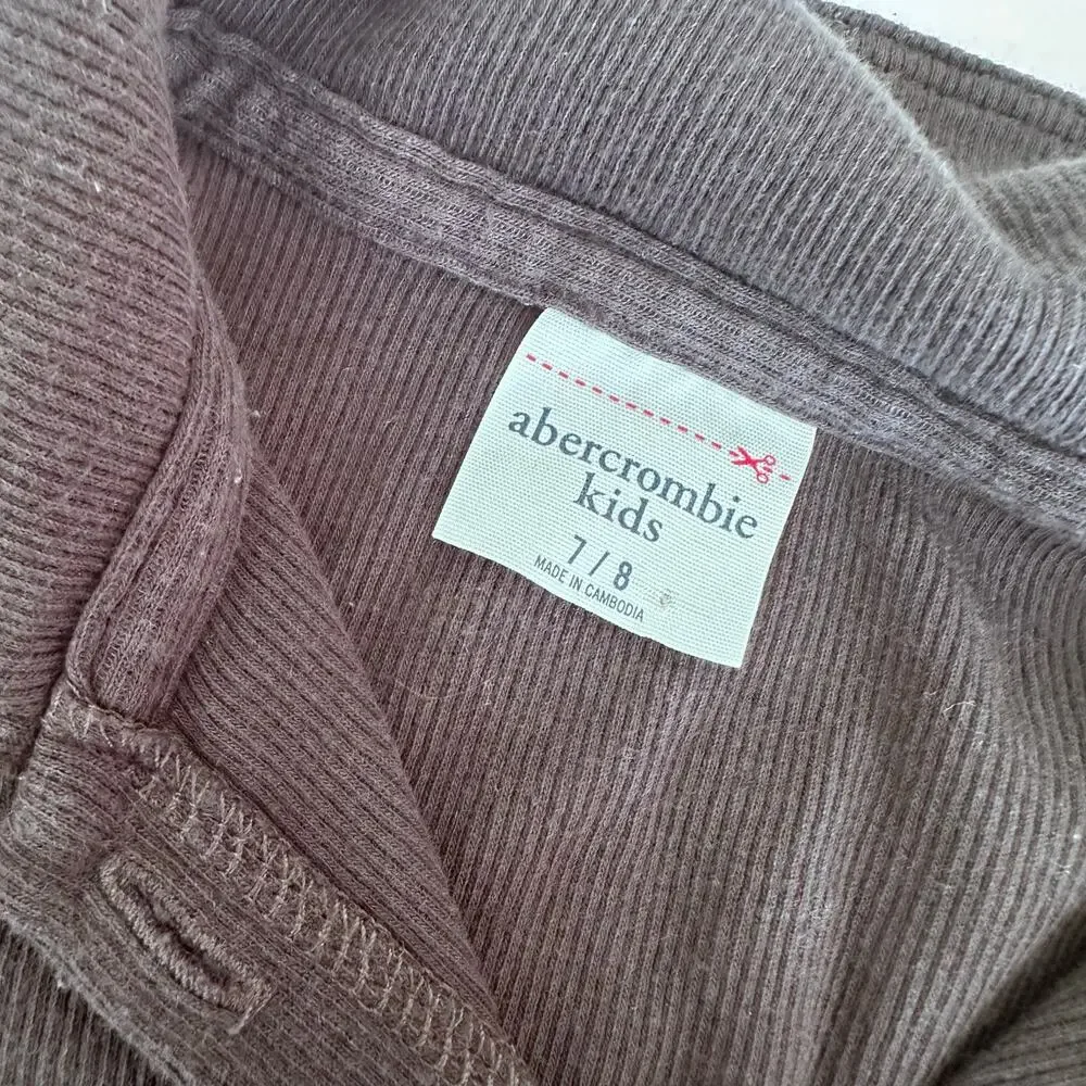 Abercrombie Kids Ribbed Lettuce Hem Top - Size 7/8